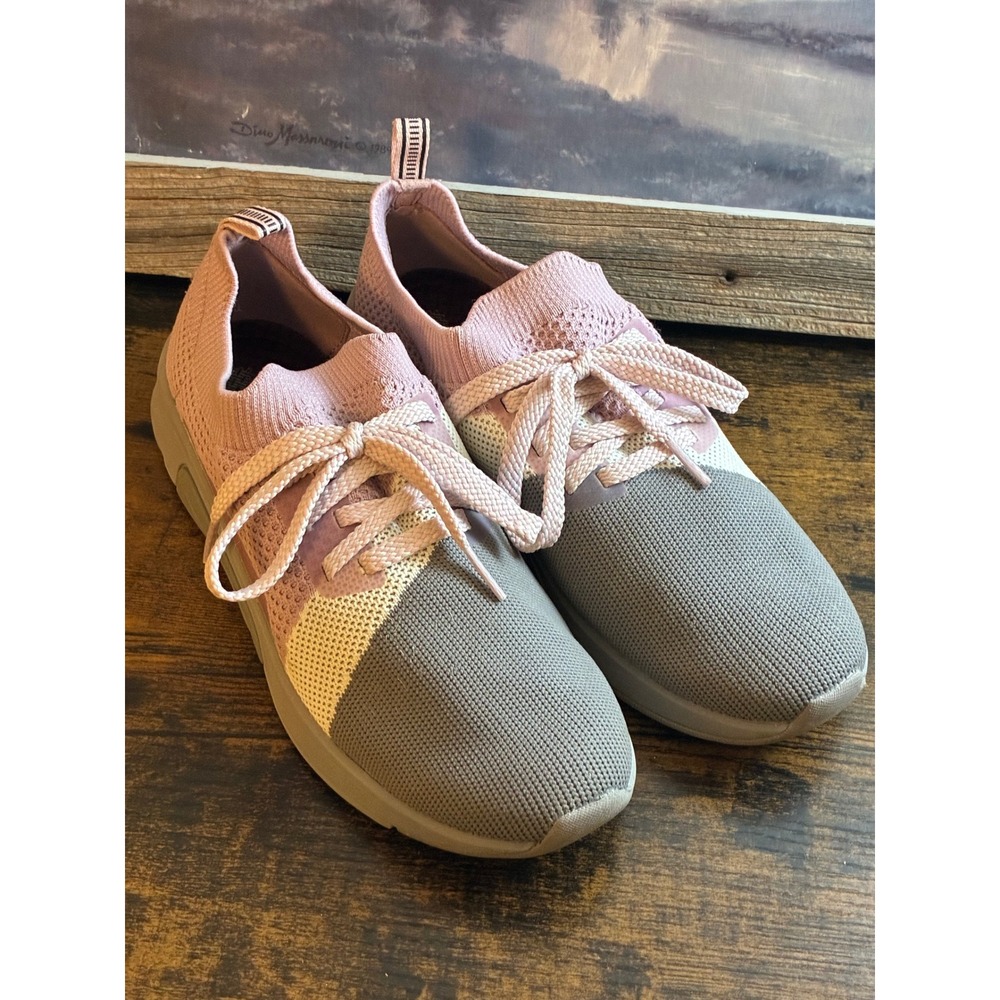 Mark Nason Skechers Block Lavender Pink Grey Knit Sneakers 68717 Womens Size 8
